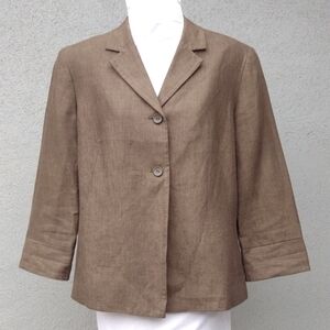 Vintage Jones Wear Brown Linen Blazer 10